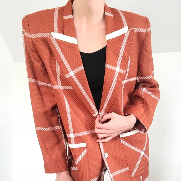 VINTAGE - Burnt orange blazer - Picture 10 of 16
